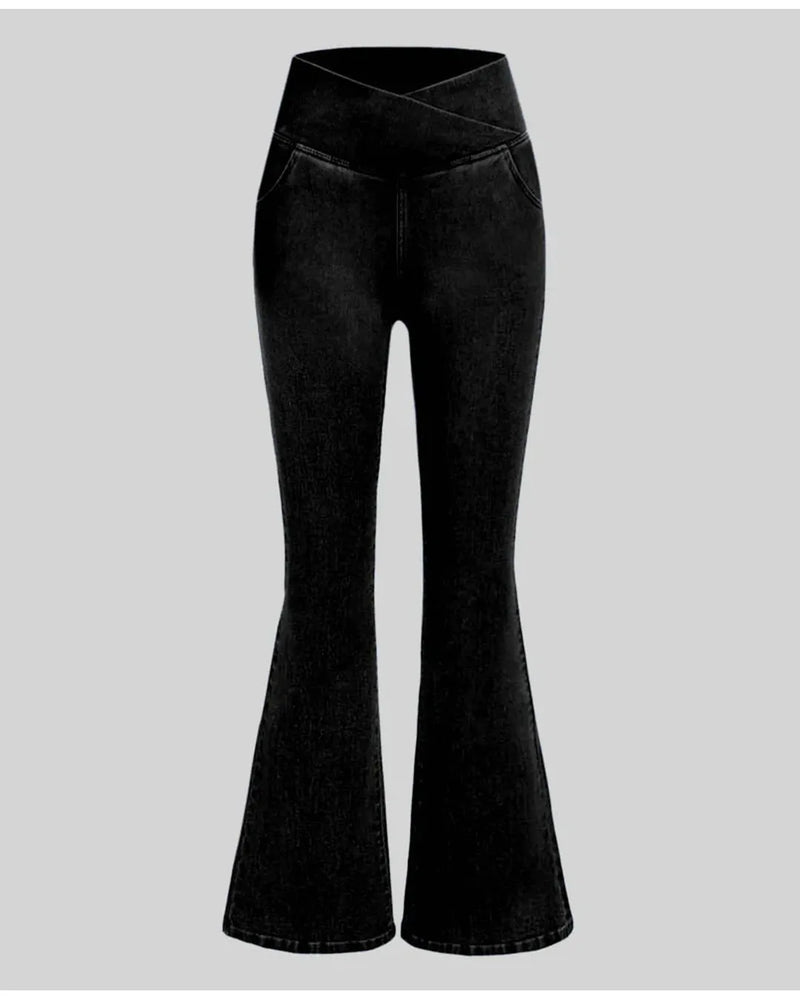Irene | High-Waisted Crossover Jeans