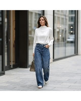 Valeria | Wide-Leg Jeans with Sparkling Details