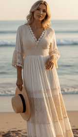 Vestito Boho in Pizzo Puro