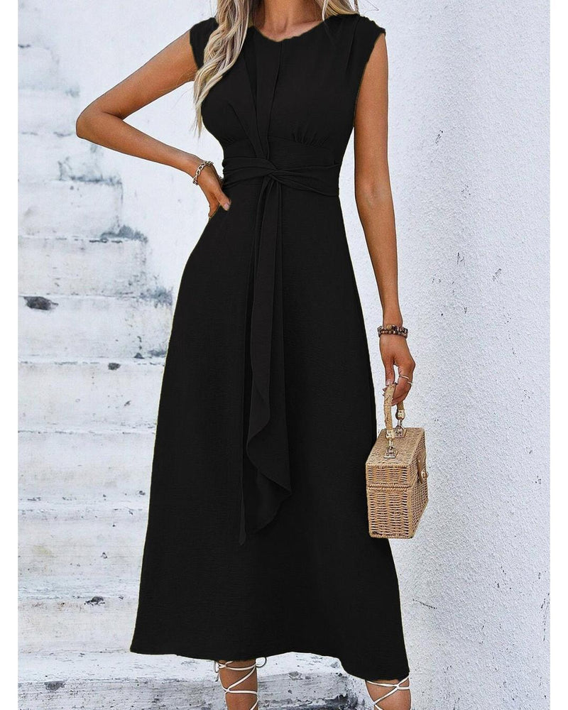 Eva - Elegant Sleeveless Dress with Adjustable Waist