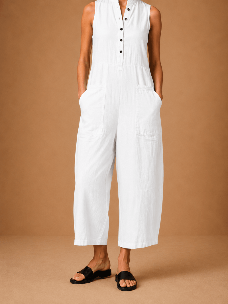 Julia | Sleeveless Linen Pinafore