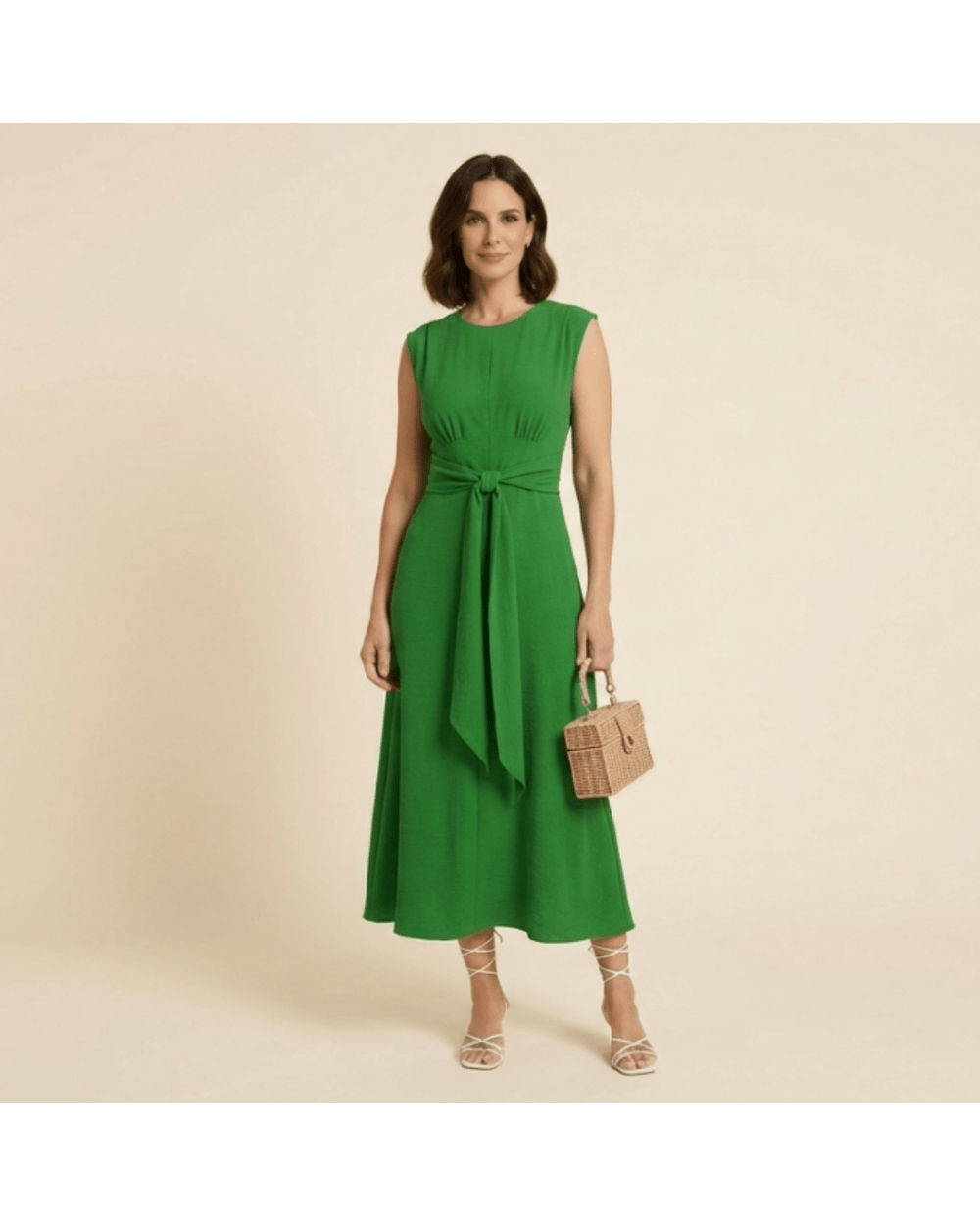 Eva - Elegant Sleeveless Dress with Adjustable Waist