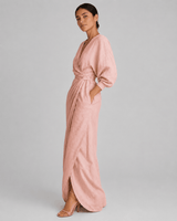 V-Neck Linen Maxi Dress