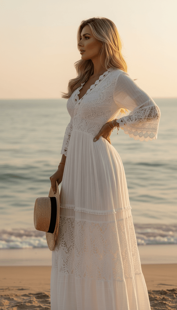 Vestito Boho in Pizzo Puro