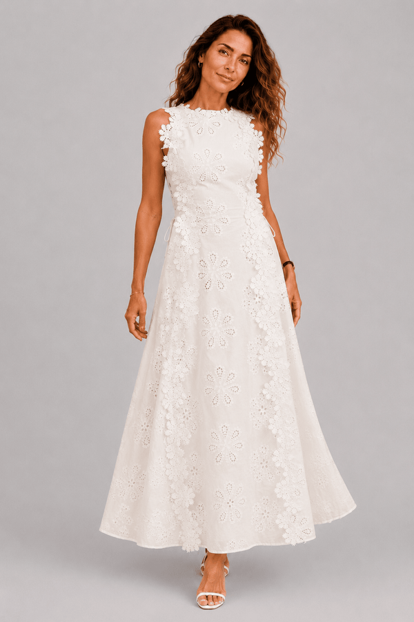 Valeria | Elegant Embroidered Maxi Dress