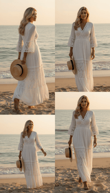 Vestito Boho in Pizzo Puro