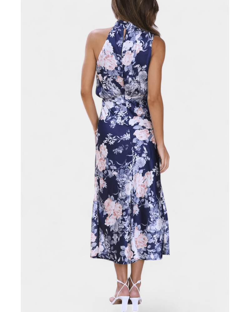 Lisa | Floral Halter Maxi Dress
