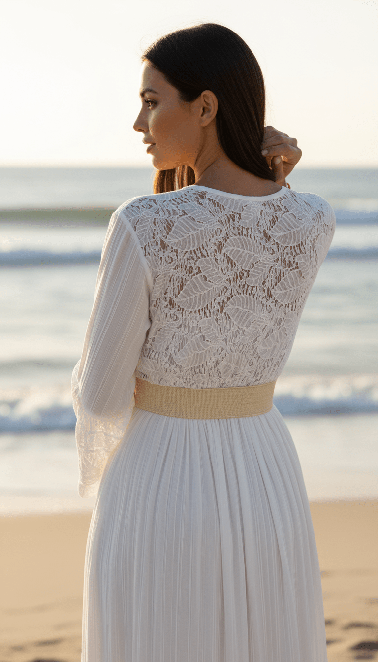 Vestito Boho in Pizzo Puro