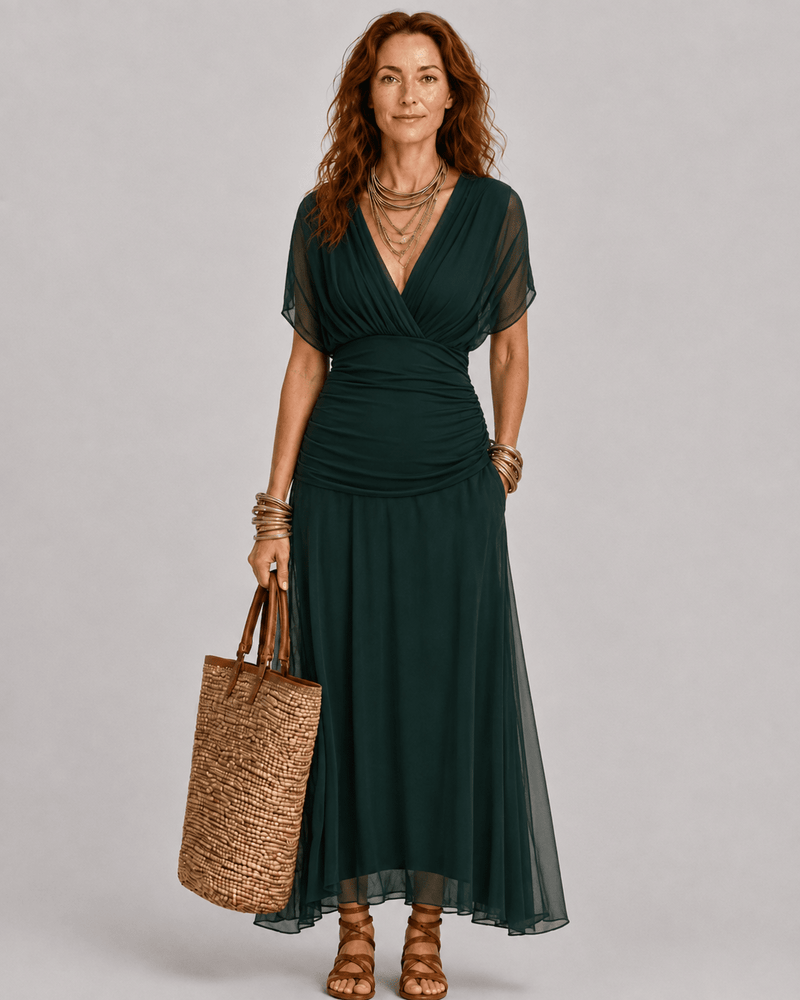 Lydia | Off-the-shoulder maxi dress