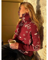 Aitana | High-Neck Knit Jumper with Zip