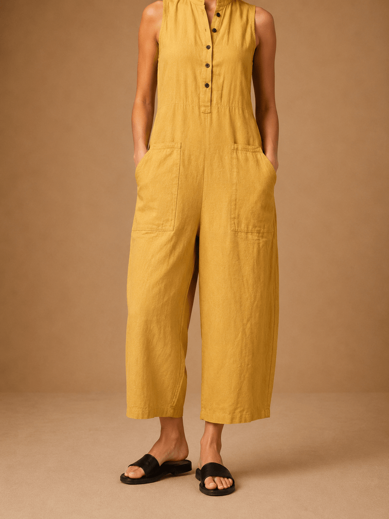 Julia | Sleeveless Linen Pinafore