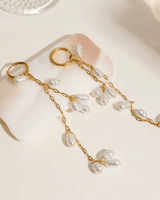 Long Pearl Drop Earrings