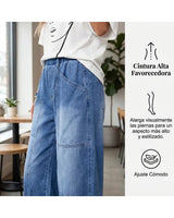 Zoe - Relaxed Cropped Jeans with Elasticated Waist