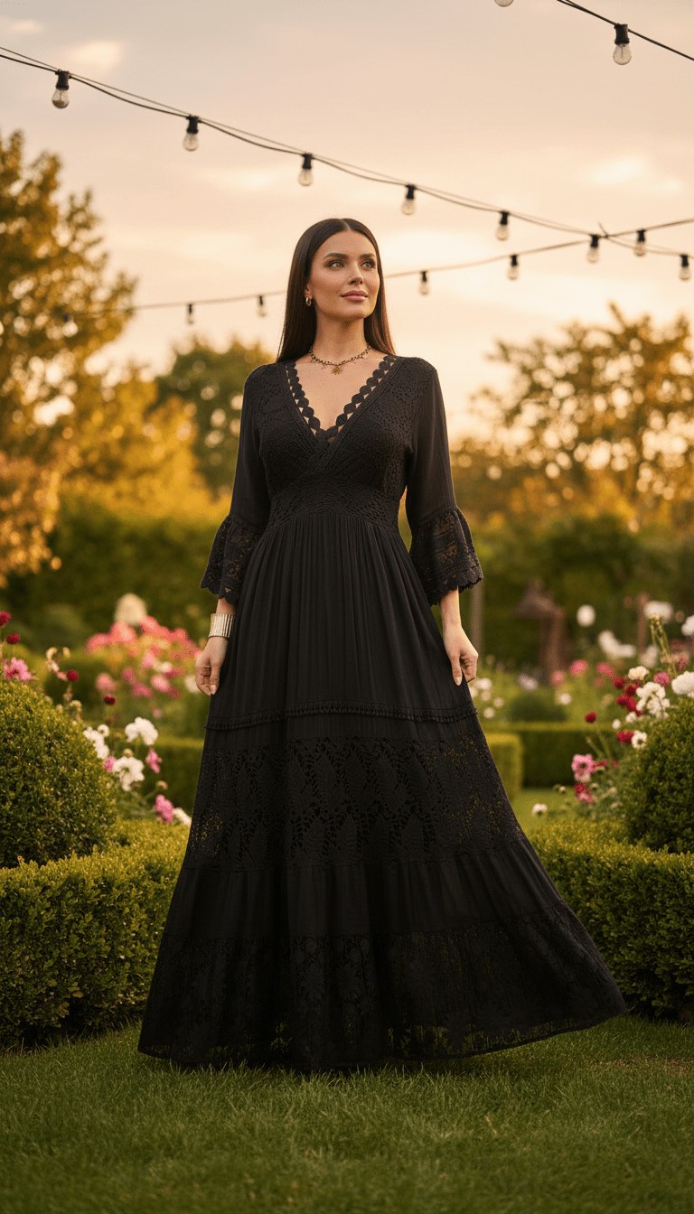 Vestito Boho in Pizzo Puro