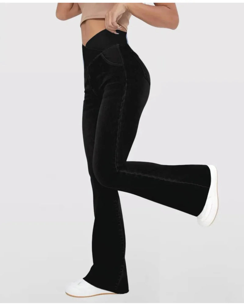 Irene | High-Waisted Crossover Jeans