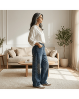 Valeria | Wide-Leg Jeans with Sparkling Details