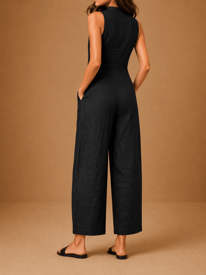 Julia | Sleeveless Linen Pinafore