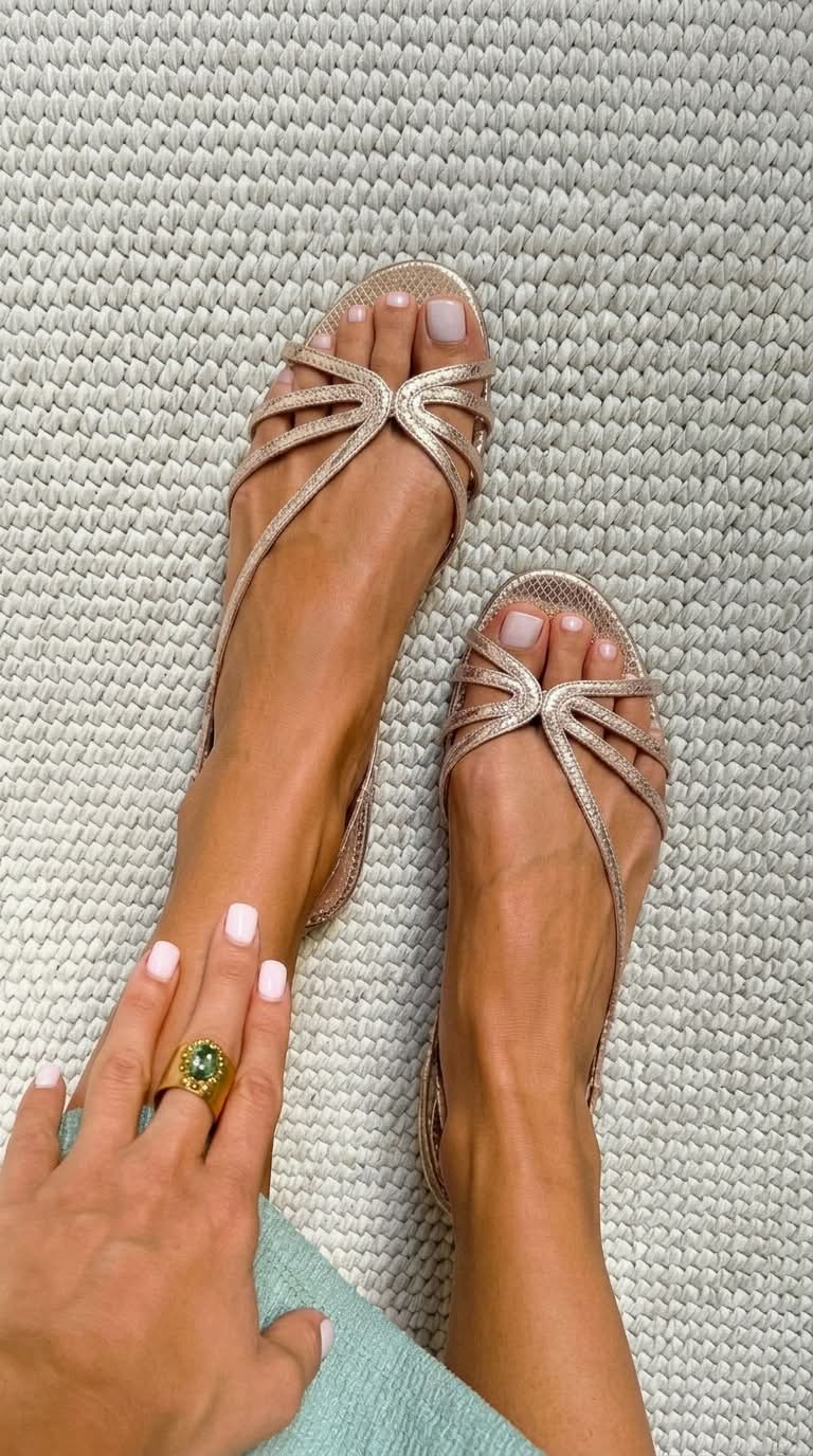 Marta | Golden Sandals: Summer Elegance