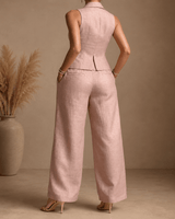 Ana | Women's Two-Piece Set with V-Neck and Buttons
