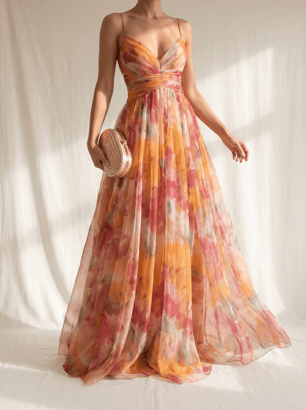 Giselle | Lovely Floral-Print Maxi Dress