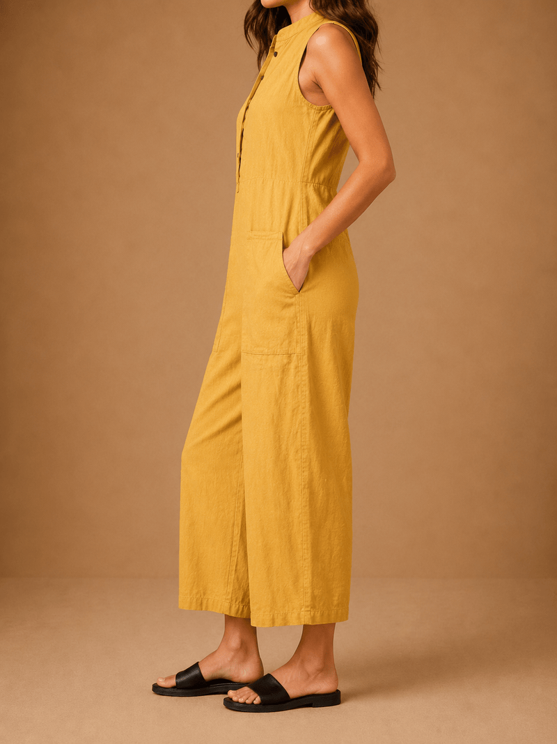 Julia | Sleeveless Linen Pinafore
