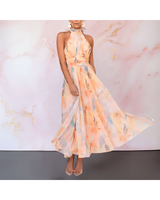 ESTHER | Watercolour-Style Halter Dress