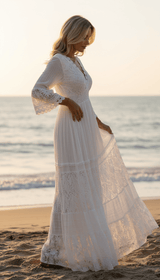 Vestito Boho in Pizzo Puro
