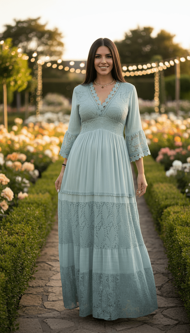Vestito Boho in Pizzo Puro