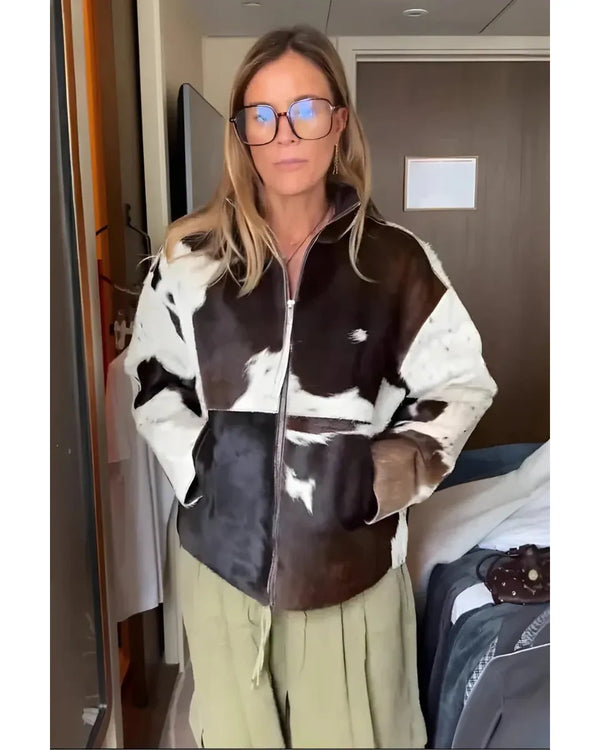 Andrea | Elegant Textured Jacket with Zip