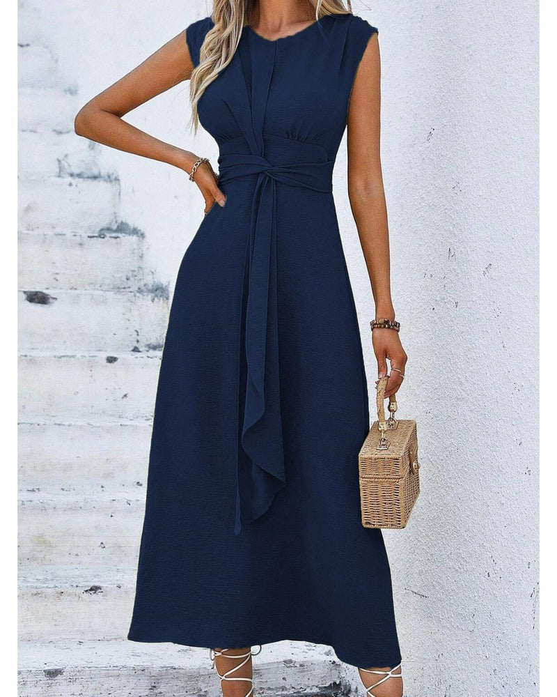 Eva - Elegant Sleeveless Dress with Adjustable Waist