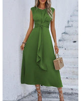 Eva - Elegant Sleeveless Dress with Adjustable Waist