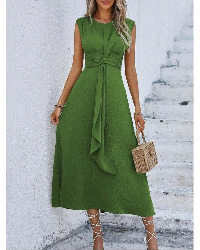 Eva - Elegant Sleeveless Dress with Adjustable Waist