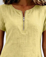Camila Fashions® | Cotton Dress with Zip Pocket