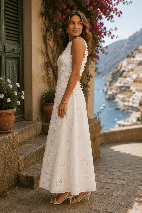 Valeria | Elegant Embroidered Maxi Dress