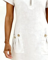 Camila Fashions® | Cotton Dress with Zip Pocket