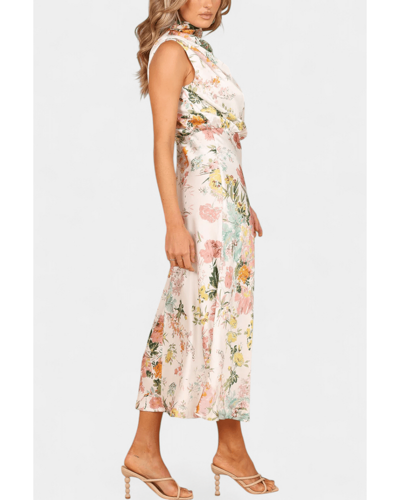 Lisa | Floral Halter Maxi Dress