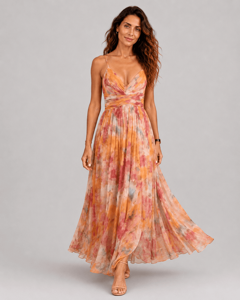 Giselle | Lovely Floral-Print Maxi Dress