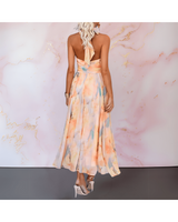 ESTHER | Watercolour-Style Halter Dress