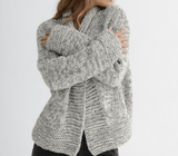 Modello a Maglia per Cardigan Chunky con Bottoni