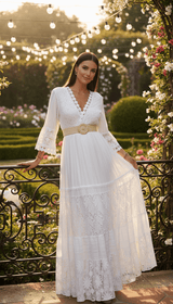 Vestito Boho in Pizzo Puro