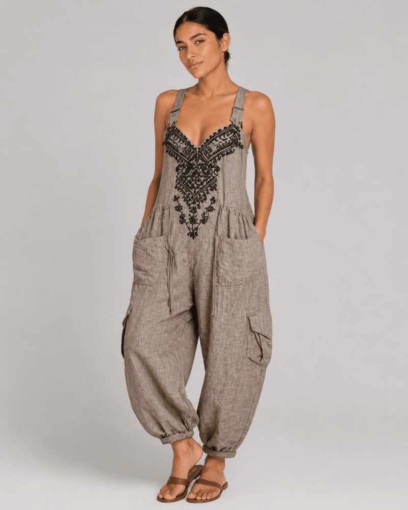 María Teresa | Embroidered Bohemian Jumpsuit