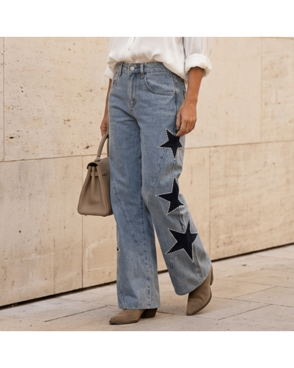 Vega | Straight-Leg Jeans with Stars