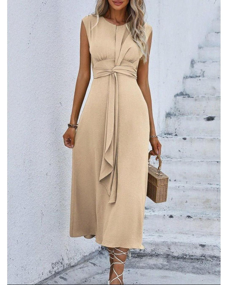 Eva - Elegant Sleeveless Dress with Adjustable Waist