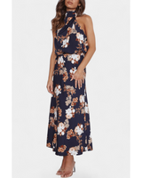 Lisa | Floral Halter Maxi Dress
