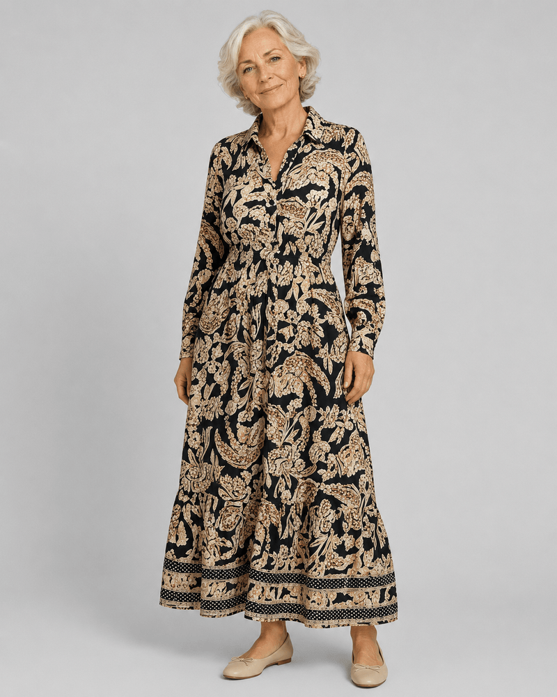 Abril | Vintage-Style Floral Shirt Dress