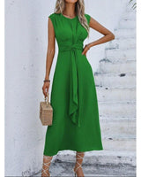 Eva - Elegant Sleeveless Dress with Adjustable Waist