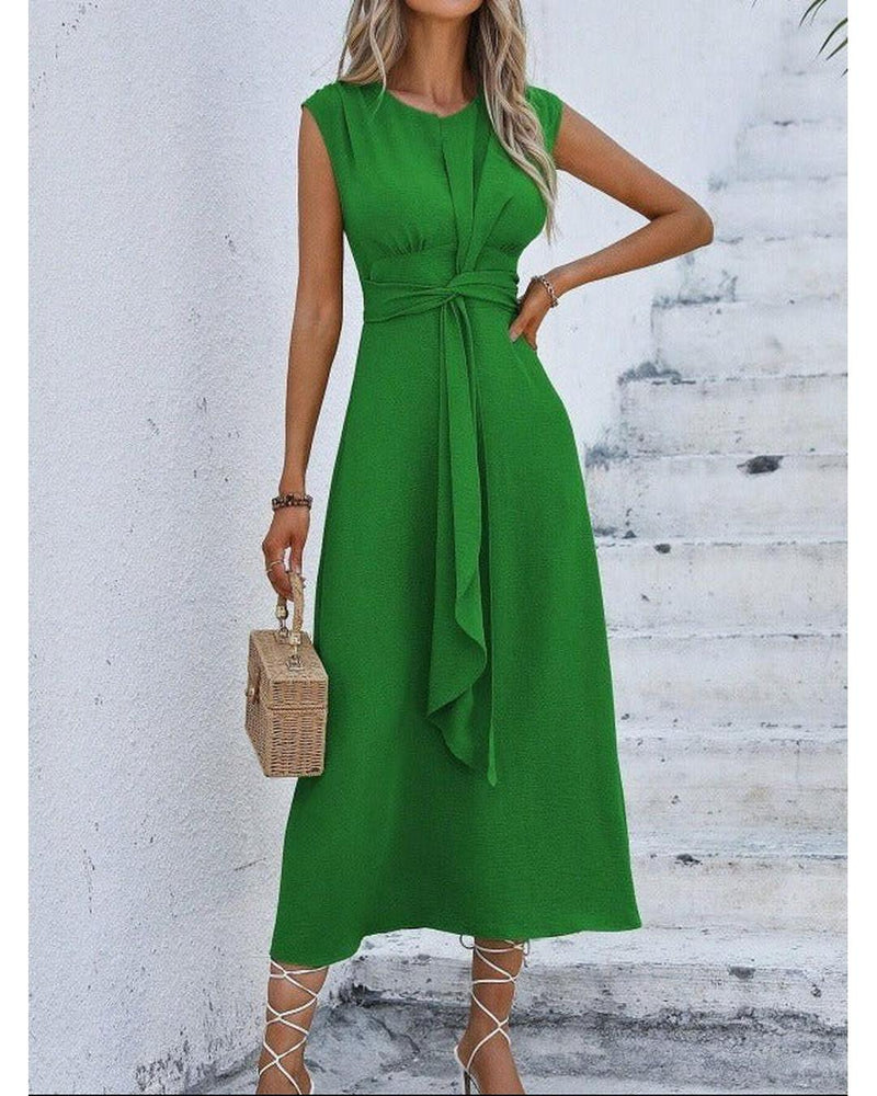 Eva - Elegant Sleeveless Dress with Adjustable Waist