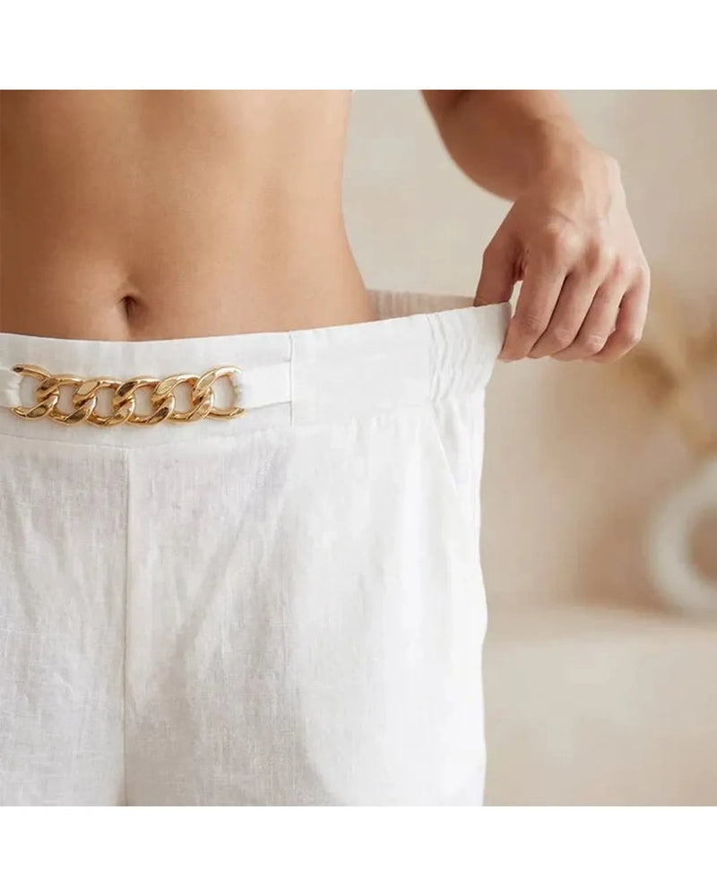Siena – High-Waisted Wide-Leg Trousers with Belt Detail